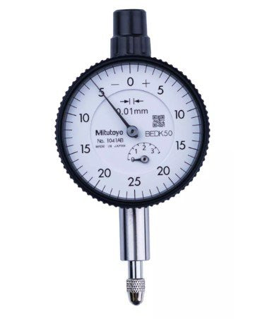 Mitutoyo 1041AB | Dial Gauge| Flat Back | ISO Type | Series 1 | Graduation 0.01 mm | Range 3.5 mm