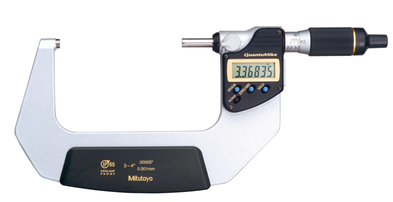 Mitutoyo 293-183-30 | Digital Micrometer QuantuMike IP65 InchMetric | Range 3 - 4" (76.2 - 101.6 mm)