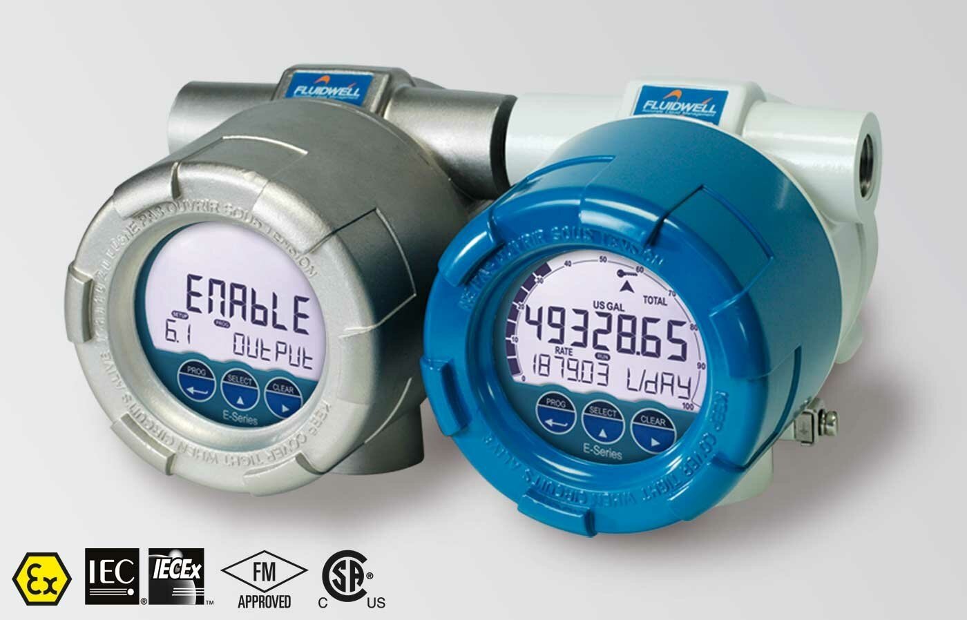 FLUIDWELL E110 Explosion proof - Flow Logger / Totalizer | with analog and pulse signal outputs