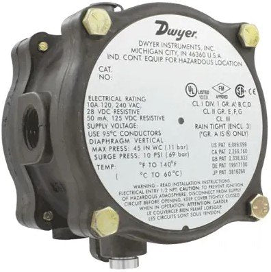 Dwyer Instruments 1950G-5-B-24 | PRESSURE SWITCH | ATEX APPROVED