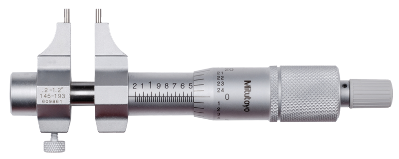 Mitutoyo 145-193 Caliper Jaw Inside Micrometer 0.2-1.2"