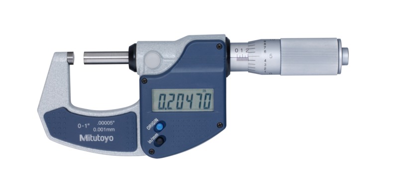 Mitutoyo 293-832 Digital Micrometer, Inch/Metric 0-1", w/o Data Output