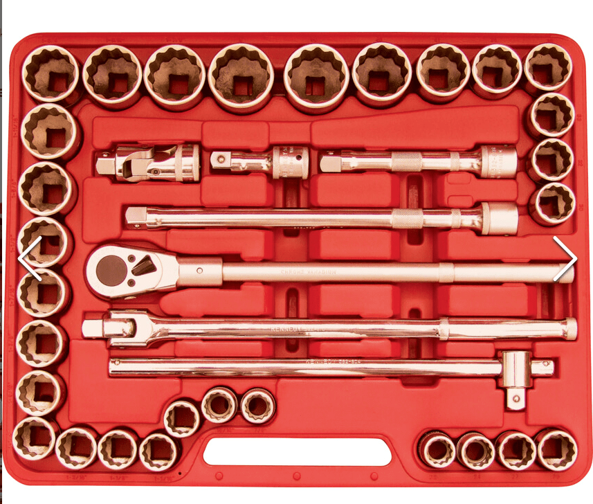 Kennedy-Pro KEN5828740K | 3/4in. Socket Set | Imperial/Metric | Set of 36