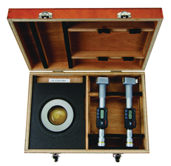 Mitutoyo Digimatic Holtest Three-Point Bore Micrometer Non-Interchangeable-Head Sets, Range 3 - 4" (76.2 - 101.6 mm)