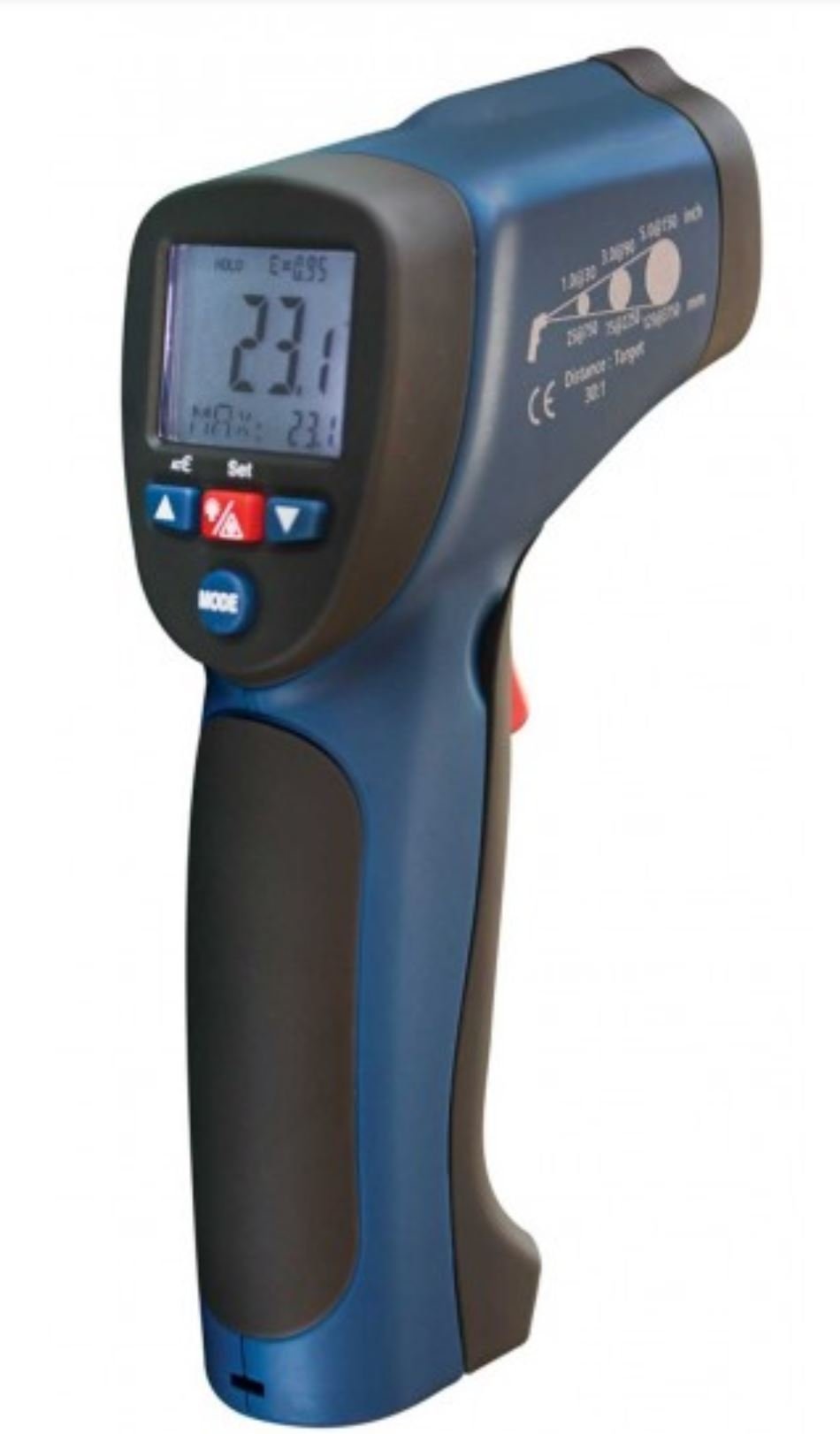 REED R2005 Infrared Thermometer, 30:1, 1922°F (1050°C), Integrated Type K Thermocouple