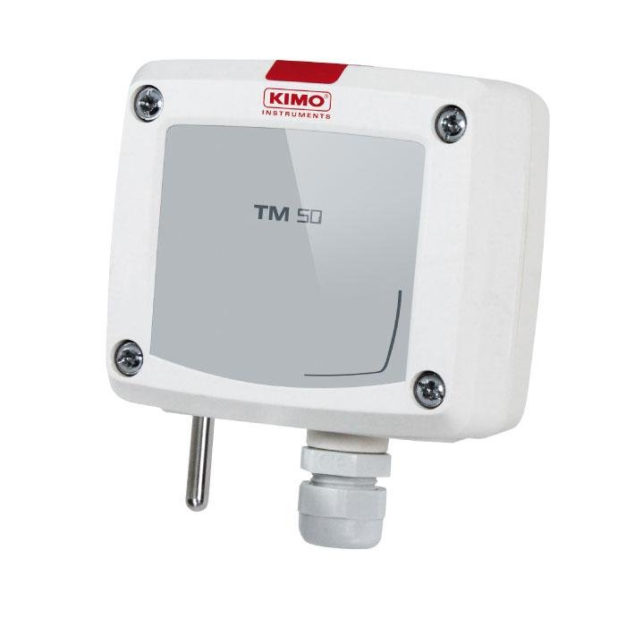 Temperature transmitter with Pt100 output on terminal block, Range from 0 to 50 °C