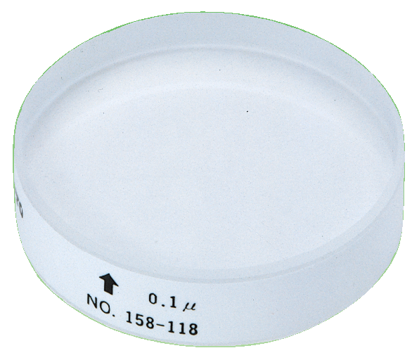 Mitutoyo 158-120 Optical Flat, 15mm D=60mm, 0.1µm