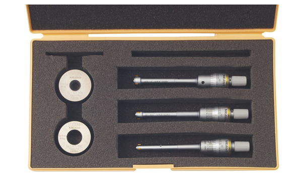 Mitutoyo 368-916 3-Point Internal Micrometer Holtest Set 0.275-0.5" (3 pcs.)
