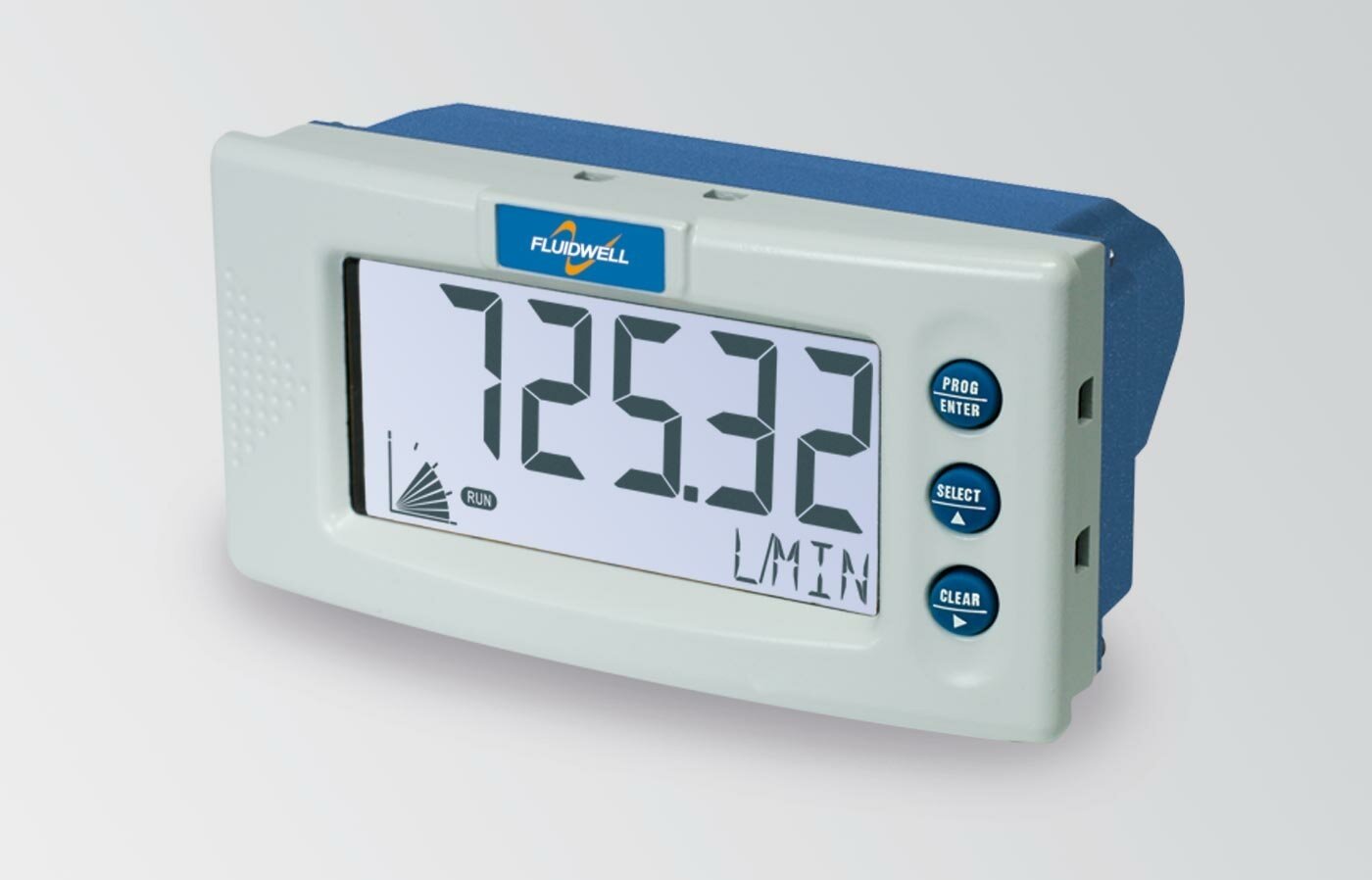 FLUIDWELL D010 DIN Panel mount - Flow rate Indicator | Input Signal (0)4 – 20mA | Ambient temperature -40°C up to +80°C (-40°F up to 176°F).