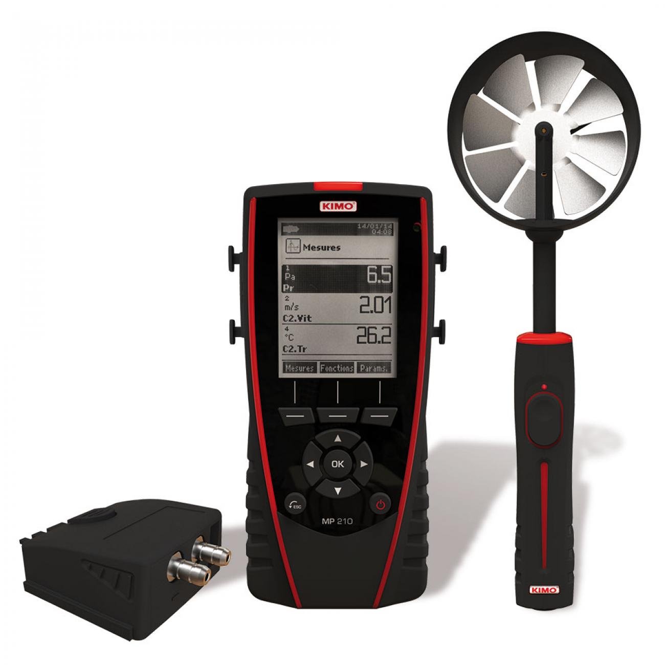 Thermo-anemo-manometer | Air velocity, Airflow and Temperature