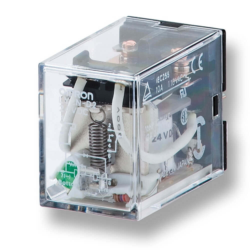 OMRON LY2N 24VDC | Relay, plug-in, 8-pin, DPDT, 10 A, LED indicator, 24 VDC