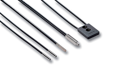 OMRON E32-T22S 2M | Fiber optic sensor, through-beam, 3mm dia head, standard R10 fiber, 2m cable