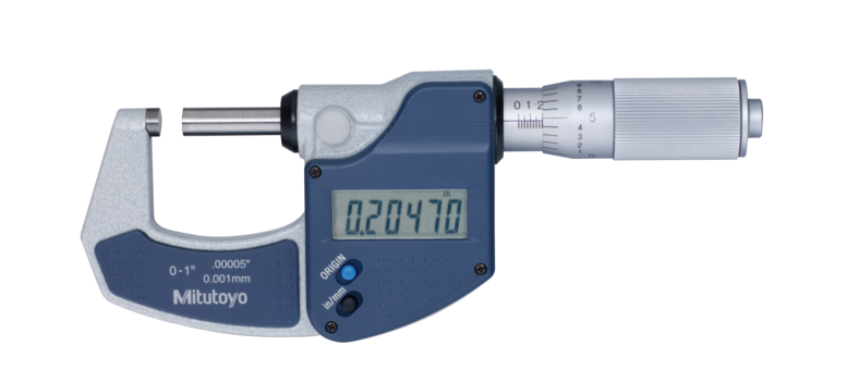 Mitutoyo 293-832-30 | Digital Micrometer | Inch/Metric Range 0 - 1" (0 - 25.4 mm) | w/o Output, Friction Thimble