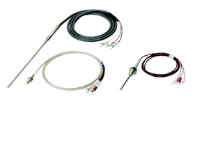 OMRON E52-ETK6-100-2-A | Temperature sensor, Pro, smooth tube, Thermocouple, K, dia. 6, 100 mm, INCONEL 600, pre-wired with cable end shoes 2 m