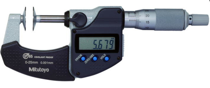 Mitutoyo 323-353-30 Digital Disc Micrometer IP65
Inch/Metric, 3-4", Disk=20mm
