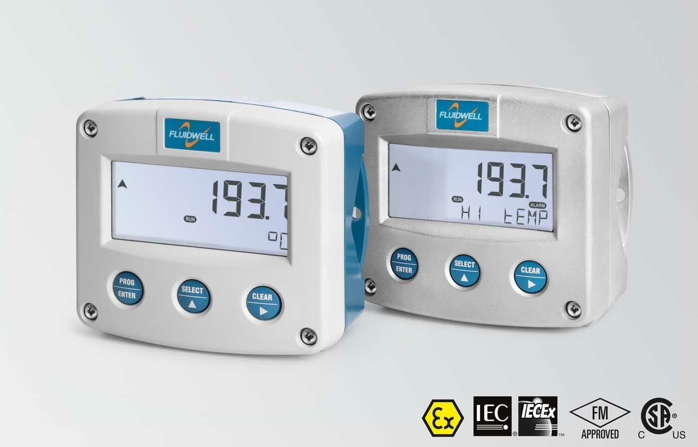 FLUIDWELL F043 Intrinsically safe - Temperature Monitor | with one high / low alarm output | Ambient temperature: -40°C to +80°C (-40°F to 176°F).