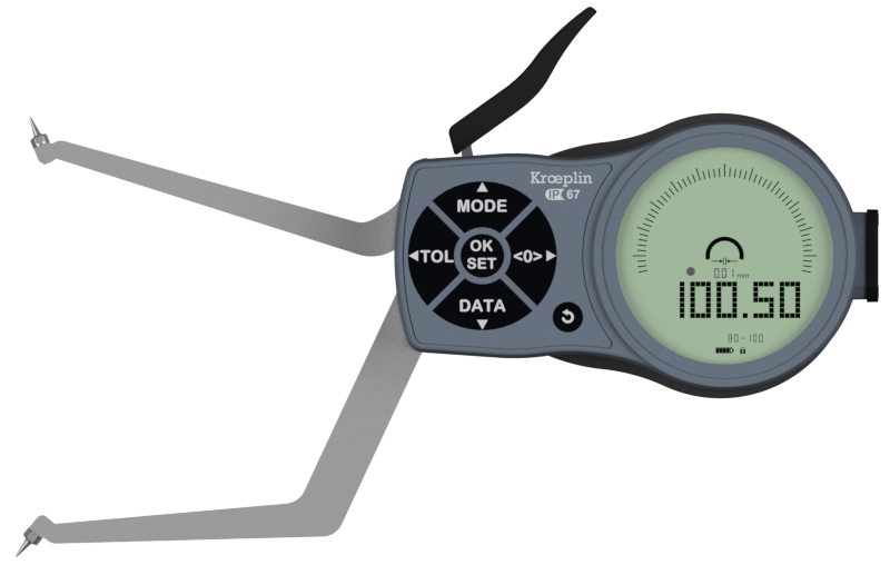 Kroeplin L2G80 | Electronic internal measuring gauge | Range 80 – 100 mm | Measuring depth 85 mm