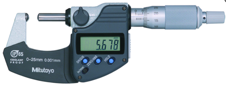 Mitutoyo 395-373-30 Digital Tube Microm. Sph. Anvil/Spindle Inch/Metric, 2-3", IP65