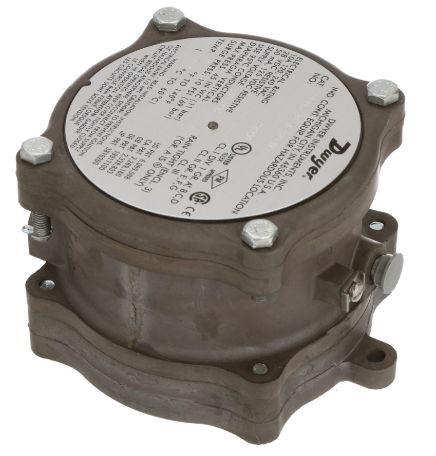 Dwyer Instruments 1950G-20-B-120-NA | Differential Pressure Switch | Explosion Proof | 4-20in w.c.