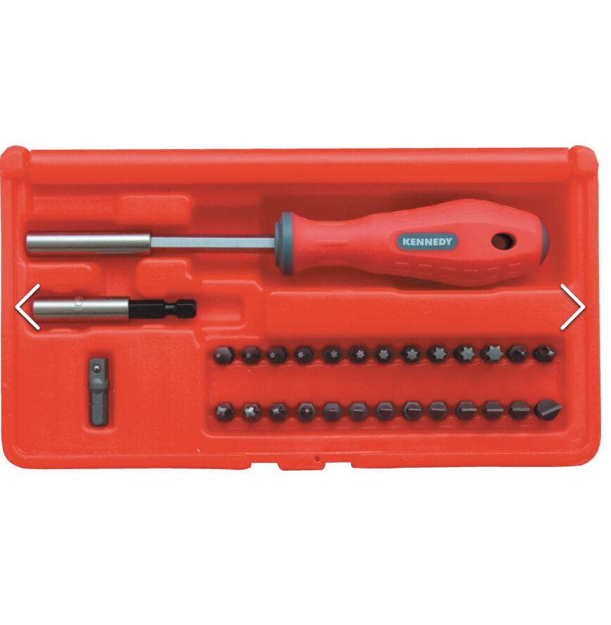 Kennedy KEN5736470K | 29 Piece Crosspoint |Pozidrive |Slotted | Torx Screwdriver Bit Set