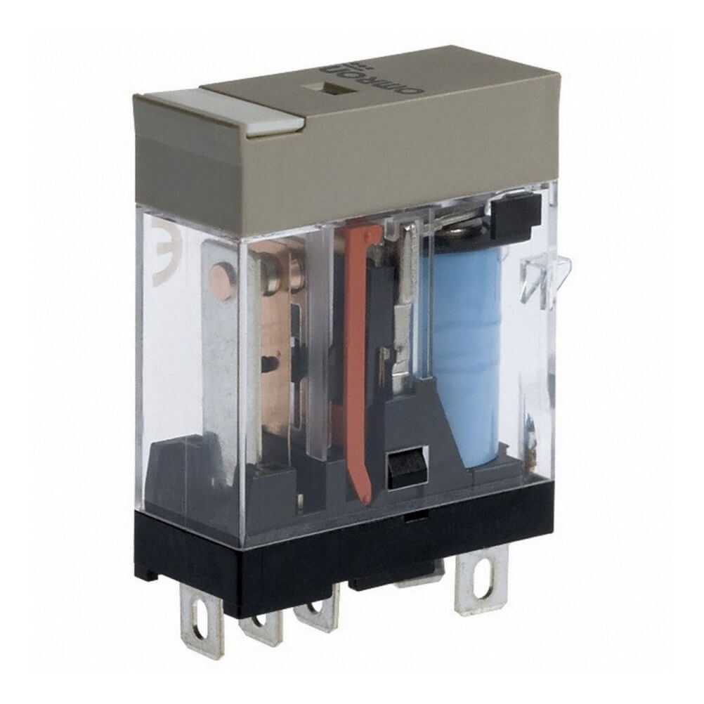 OMRON G2R-1-S 24VDC (S) | Relay, plug-in, 5-pin, SPDT, 10 A, mech indicator, label facility, 24 VDC