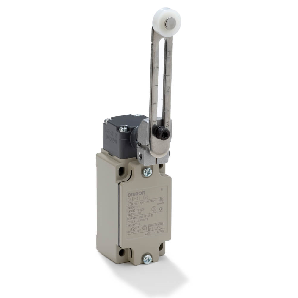 OMRON D4B-4116N | Safety Limit switch, adjustment roller lever, 1NC/1NO (snap-action), M20 conduit