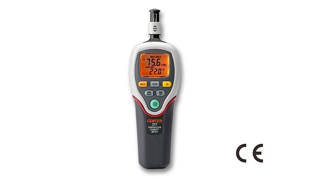 CENTER 317 Humidity Temperature Meter | Dew Point, Wet Bulb | Range: -20~60℃ ; -4~140℉ | Humidity: 0~99%RH | Dew Point Temperature: -20℃~60℃ ; -4~140℉