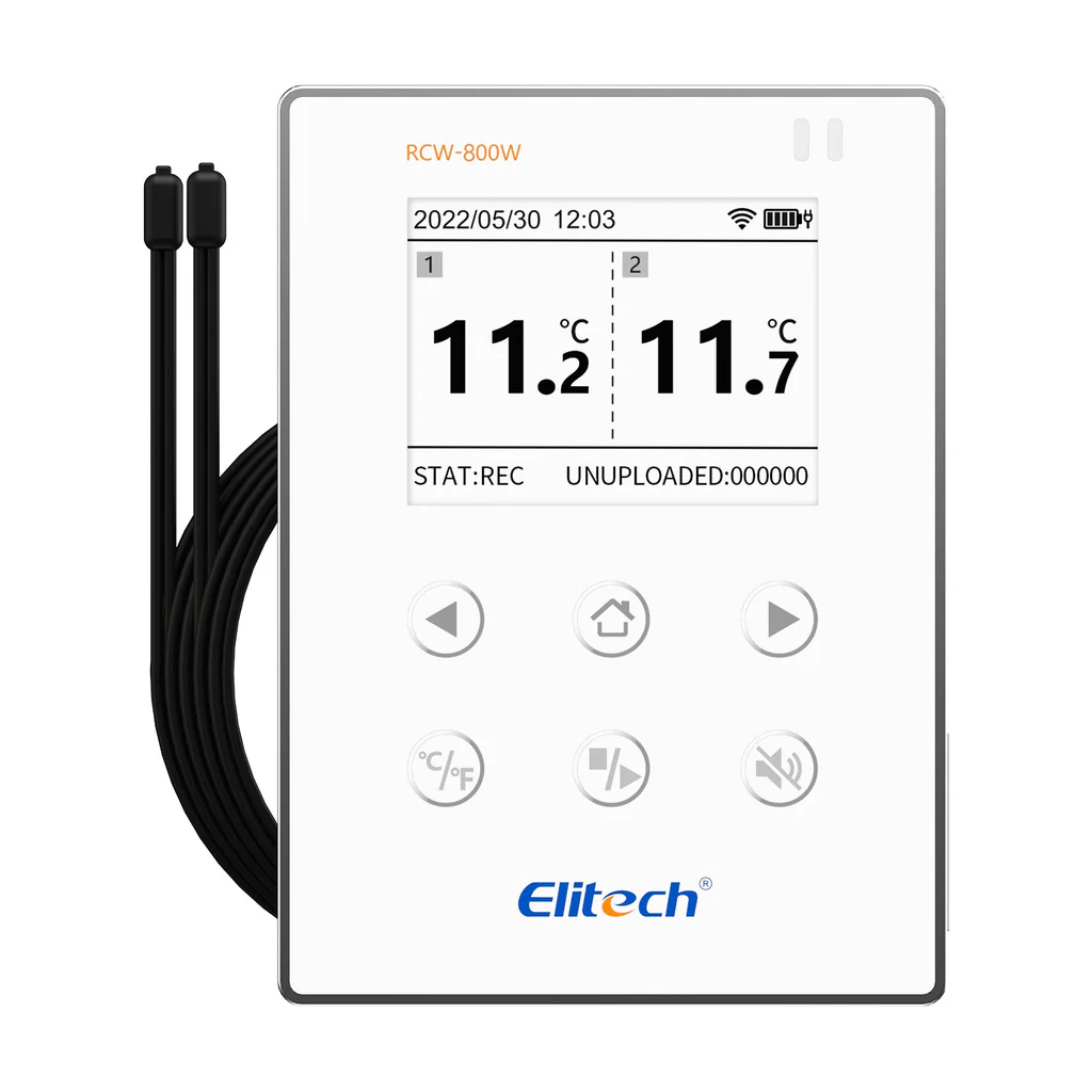 Elitech RCW-800W-TDE | Temperature Data Logger WiFi Recorder | Cloud Storage | Wirelesss Remote Monitor,