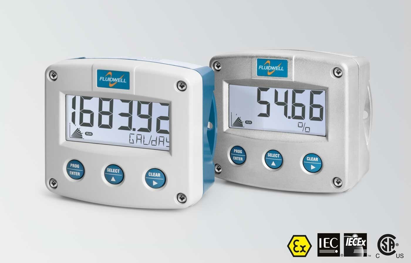 FLUIDWELL F490 Intrinsically safe - Loop Powered, Multi-Purpose Indicator | Temperatures between -30°C up to +70°C (-22°F up to 158°F).