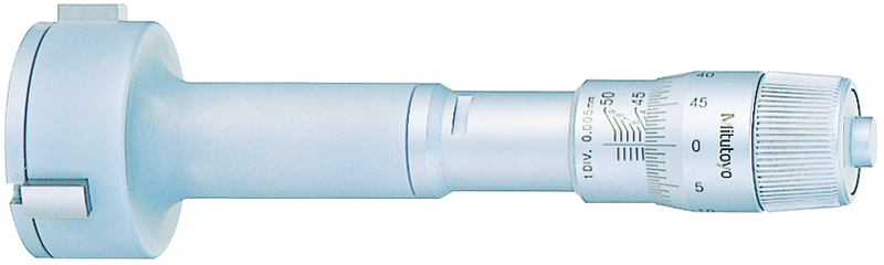 Mitutoyo 368-869, 3-Holtest (Type II) Three-Point Bore Micrometer Economy Type, Range 1.6 - 2", Graduation.0002"