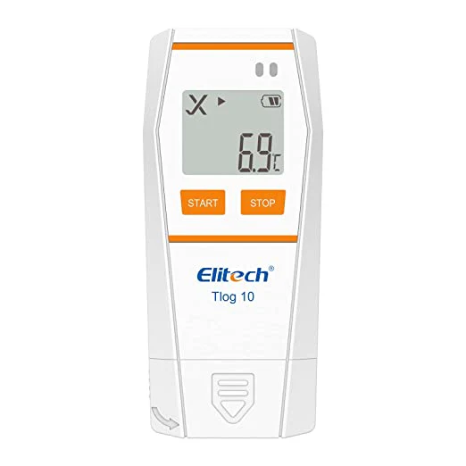 Elitech Tlog 10 | Digital Temperature Data Logger | Reusable Temperature Recorder | PDF Report USB Port | 32000 Points With Internal Temperature Probe