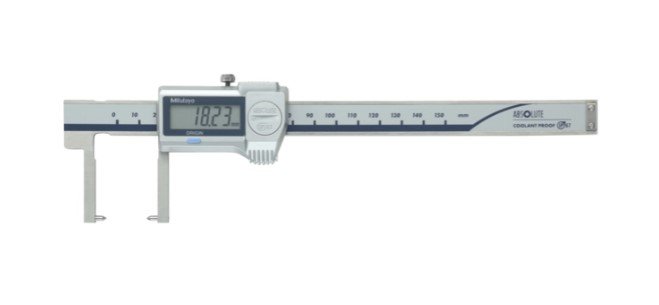 Mitutoyo 573-654-20 | Digital ABS Neck Point Jaw Caliper | Series 573 | With Data Output | Resolution 0.01 mm | Range 0 to 150 mm | Weight 157 g