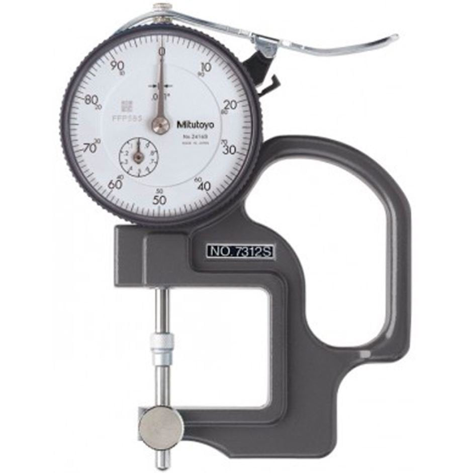 Mitutoyo 7312S Dial Indicator Thickness Gauge 0-0.5", 0.001", Lens Thickness