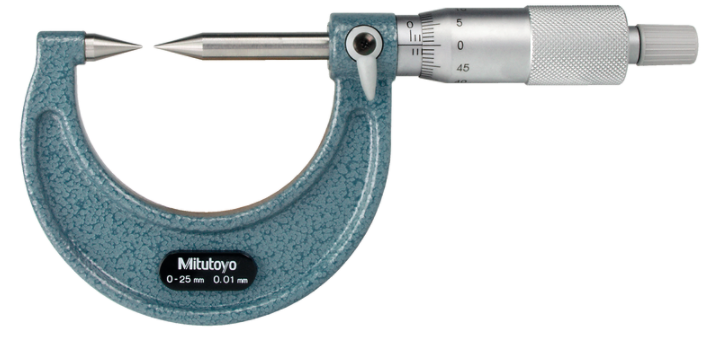 Mitutoyo 112-237 Point Micrometer with Carbide Tip 0-1", 30° Tip