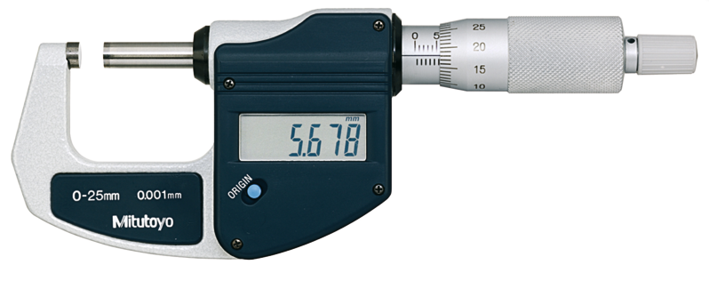 Mitutoyo 293-821 Digital Micrometer 0-25mm, w/o Data Output