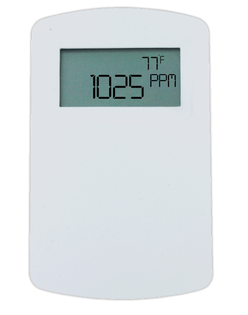 Dwyer Instruments CDTC-2N000-LCD | Communicating carbon dioxide transmitter with temperature output | 2000 PPM range | North American housing and LCD display