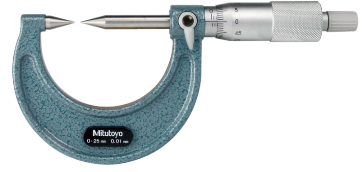 Mitutoyo 112-238 Point Micrometer with Carbide Tip 1-2", 30° Tip