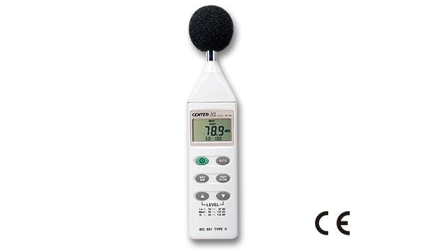 CENTER 320 Sound Level Meter | Lo=30~80dB ; Med=50~100dB ; Hi=80~130dB