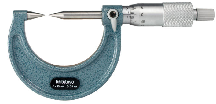 Mitutoyo 112-167 Point Micrometer with Carbide Tip
50-75mm, 15° Tip