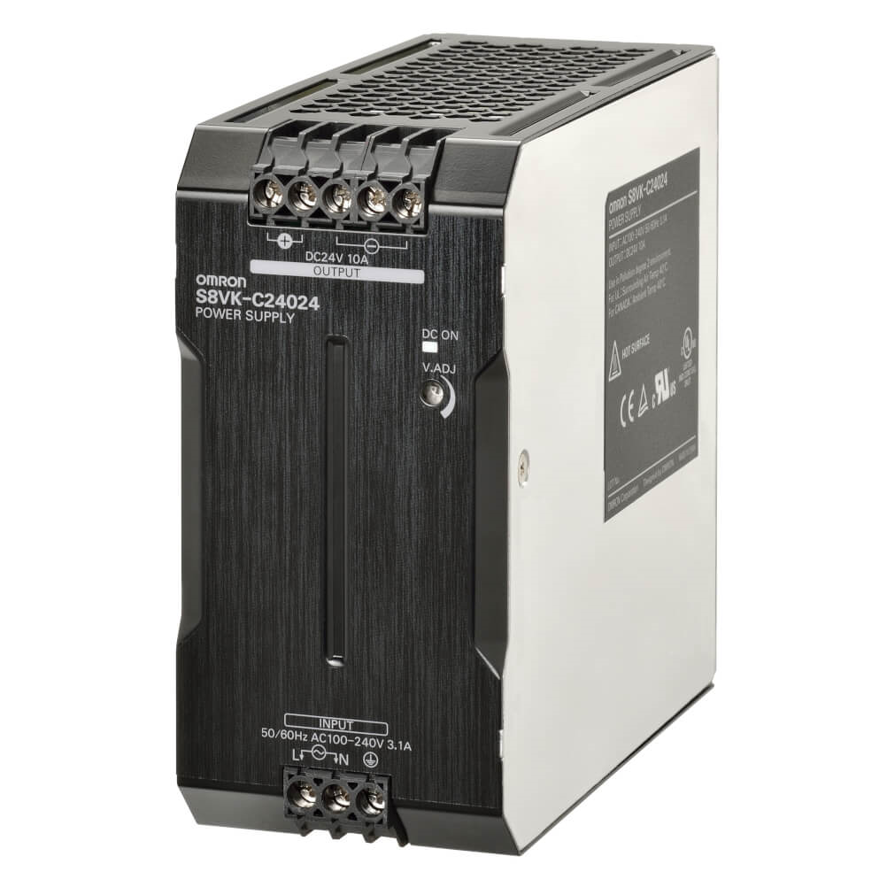 OMRON S8VK-C24024 | Book type power supply, Lite, 240 W, 24VDC, 10A, DIN rail mounting