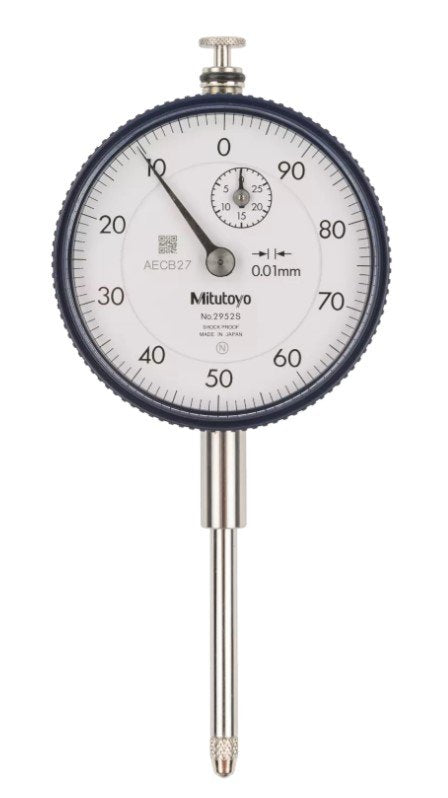 Mitutoyo 2952A | Dial Gauge | Lug Back | ISO Type | Series 2 | Reverse Dial Face | Graduation 0.01mm | Range 30mm