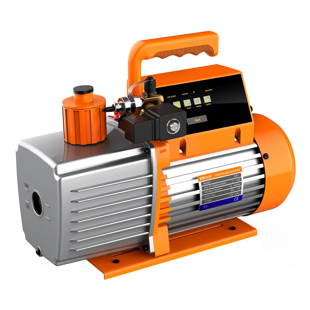 Elitech SVP-7 | Vacuum Pump 2 Stage Intelligent HVAC Refrigerant Recharging | Touch Screen | Data Logging And Storage Via App 110V