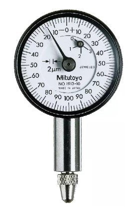 Mitutoyo 1913TB-10 | Dial Indicator | Flat Back | Jeweled Bearing | Series 1 | Graduation 0.002 mm | Accuracy ±0.006 mm | Range 0.5 mm