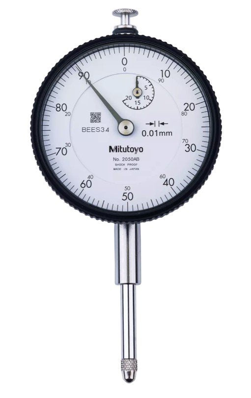 Mitutoyo 2050AB | Dial Gauge | Flat Back | ISO Type | Series 2 | Graduation 0.01mm | Range 20mm