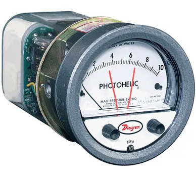 Dwyer Instruments A3010-RMR | Pressure Switch, Gauge | Range 0-10" w.c. | Remote Mount Relay, 5' Cable