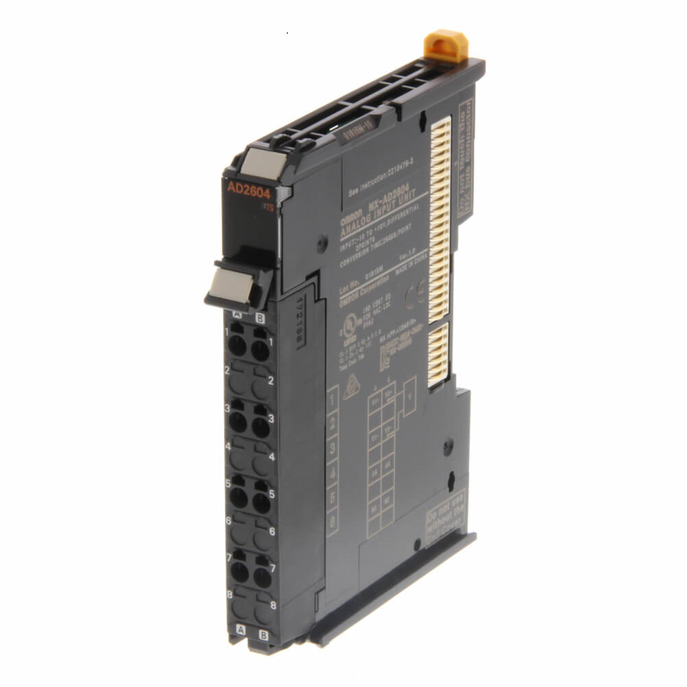 OMRON NX-ECS112 | 1 x SSI encoder Input, EIA standard RS-422-A, 32 bits max data length, screwless push-in connector, 12 mm wide