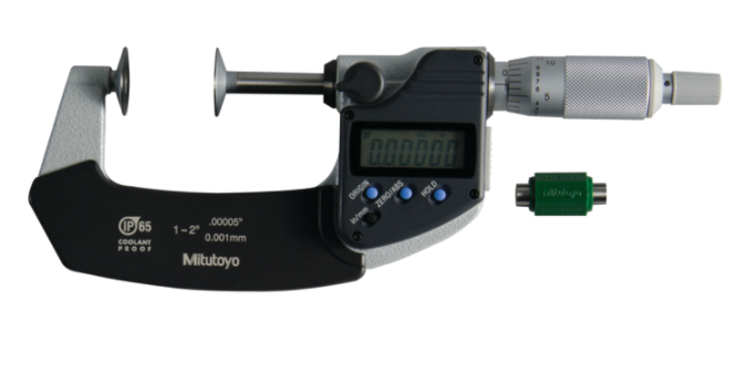 Mitutoyo 323-351-30 Digital Disc Micrometer IP65
Inch/Metric, 1-2", Disk=20mm