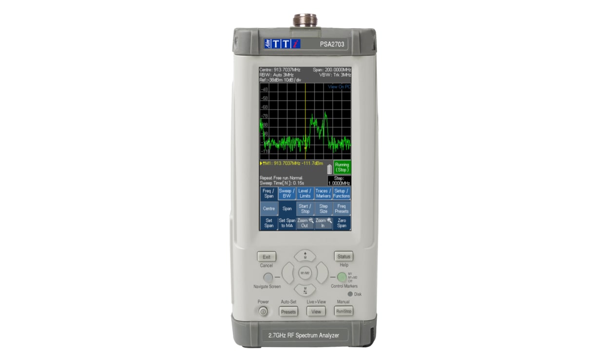 Aim-TTi PSA2703 Handheld Spectrum Analyser, 2.7GHz