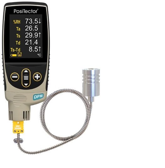 Defelsko DPMS1 | PosiTector DPM Dew Point Meter Standard | Integral Probe with Cabled Surface Temperature Sensor