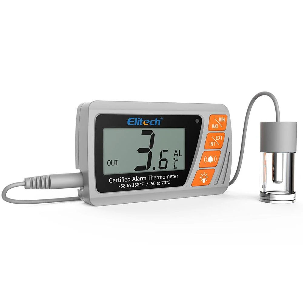 Elitech VT-10  | Vaccine Thermometer With Glycol Bottle Probe | For Medical Freezer Pharmacy